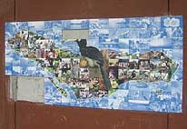 mural before the opening
